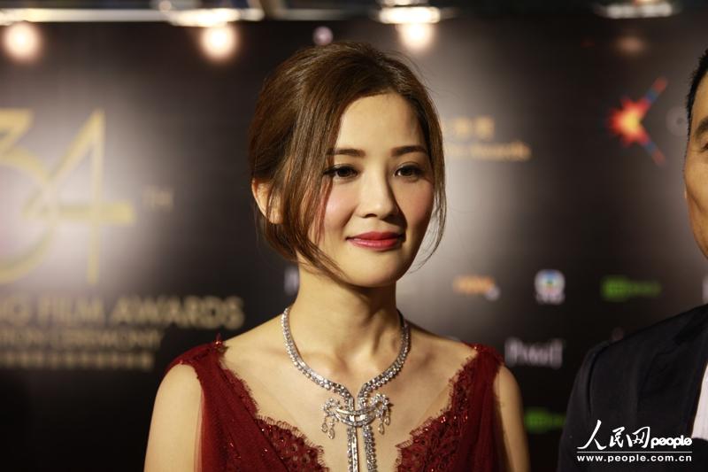 3、第34屆香港電影金像獎頒獎典禮 蔡卓妍（攝影：吳薇一）